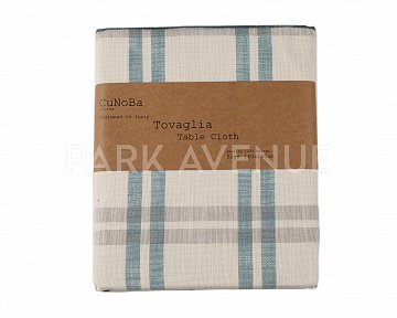 Скатерть, 160*300 см., 100% хлопок, цвет голубой